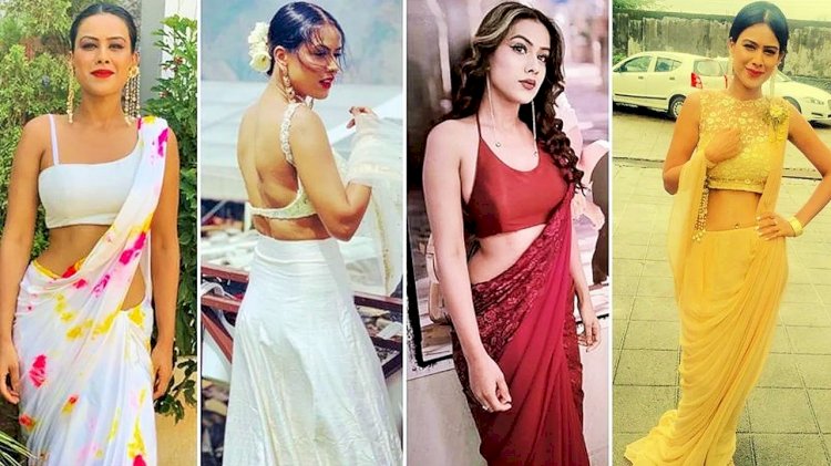 Evergreen Naagin Show Leading Actress Nia Sharma Made Jaws Drop with her Sizzling Appearances In Saree