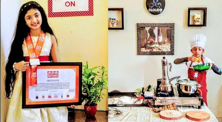 Little Girl Saanvi Set A Unbreakable Record By Preparing 33 Dishes In 1 Hour