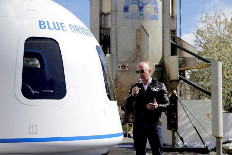 Bezos And Crew Members Prepare For The Launch Of The Blue Origin Space Flight